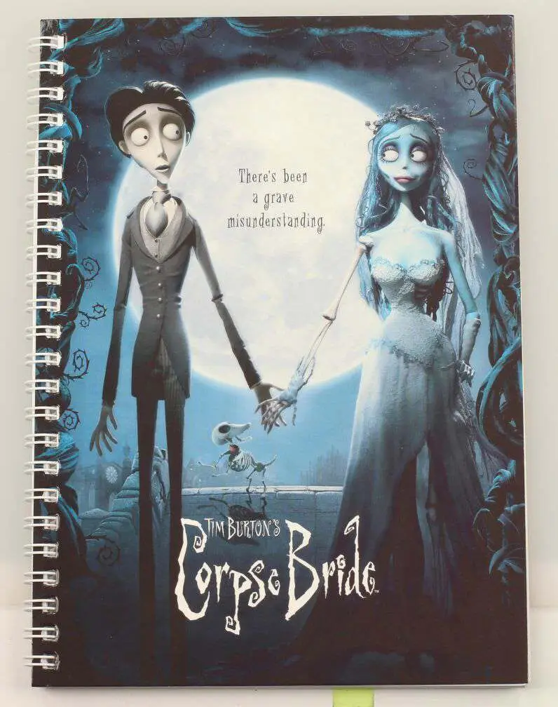 Poster corpse bride movie spiral noteboo